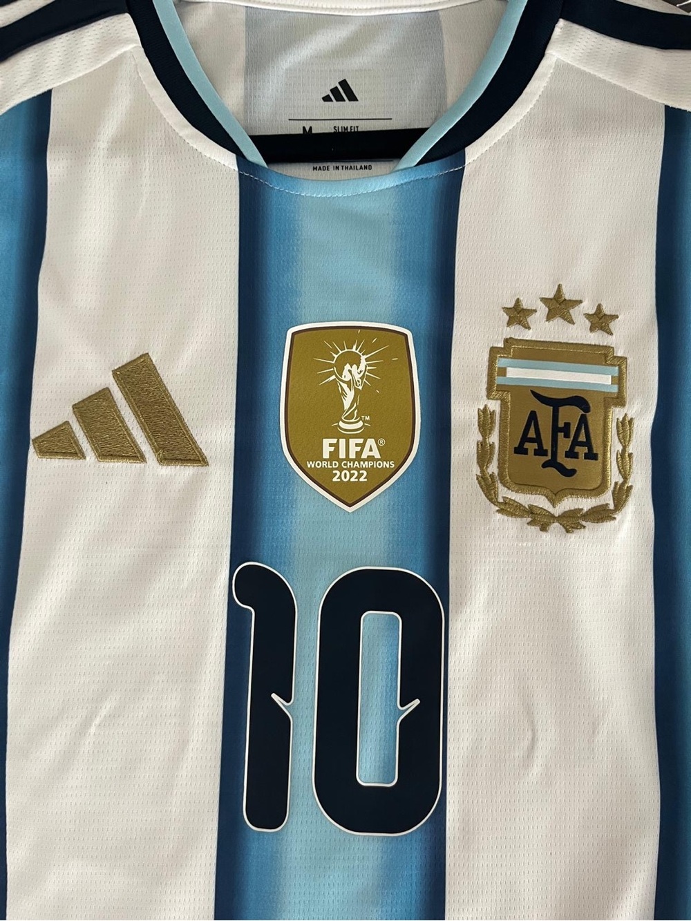 Adidas Home Argentina Messi World Cup Soccer Jersey - Picture 4 of 4